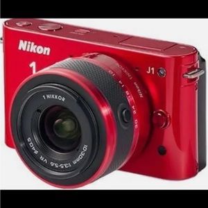 Red Nikon J1 10.1 Megapixel Mirrorless Camera